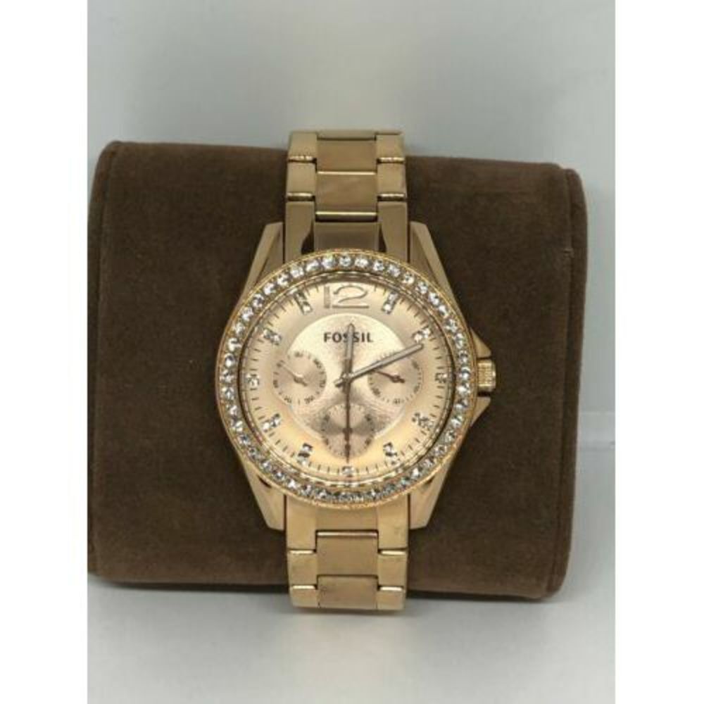Fossil ES3887 Riley Women's Gold Stainless Steel Analog Dial Quartz Watch Bb547